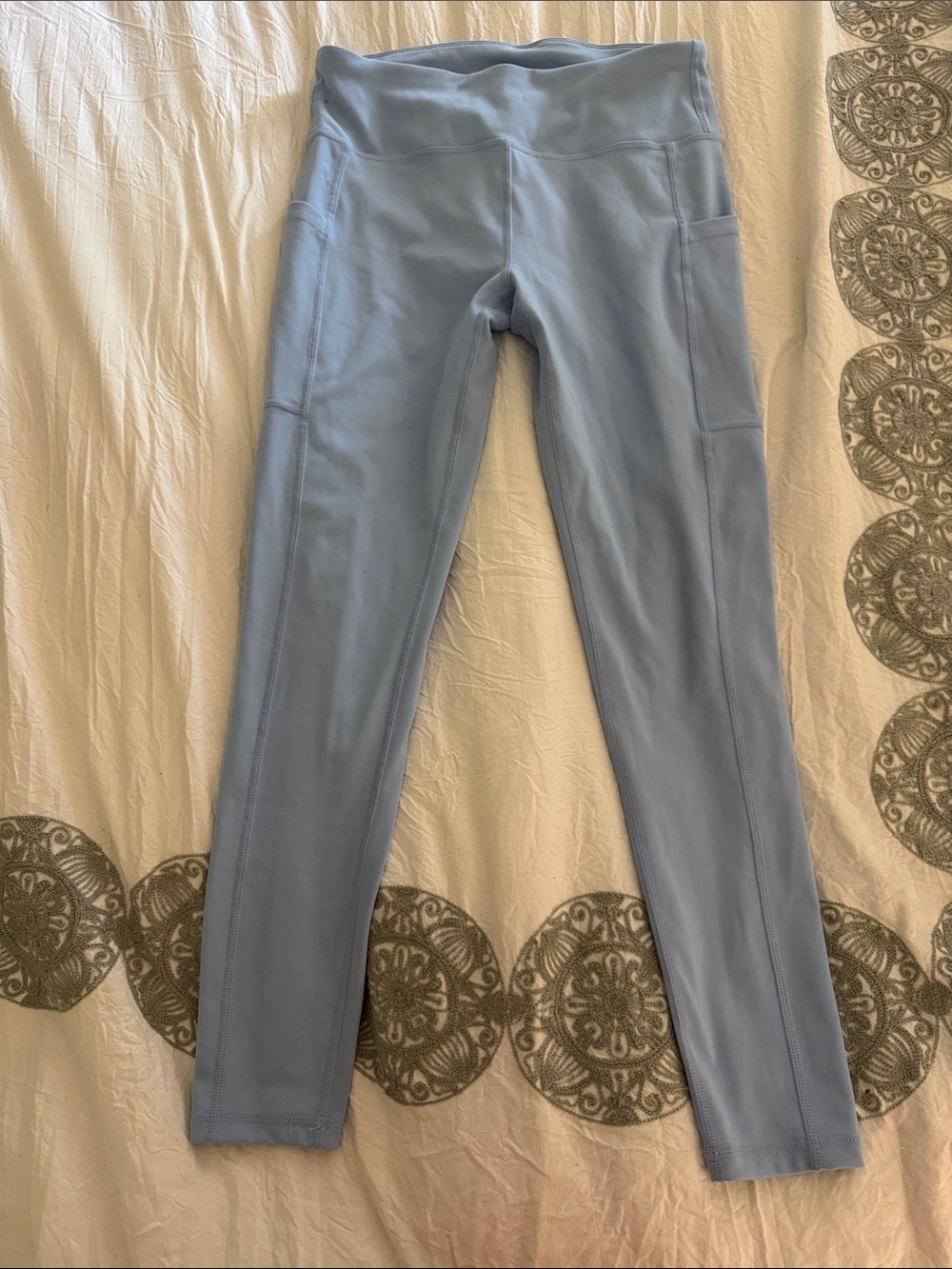 High-Rise Light Blue Pocket Leggings - Women's Active Pants size XL